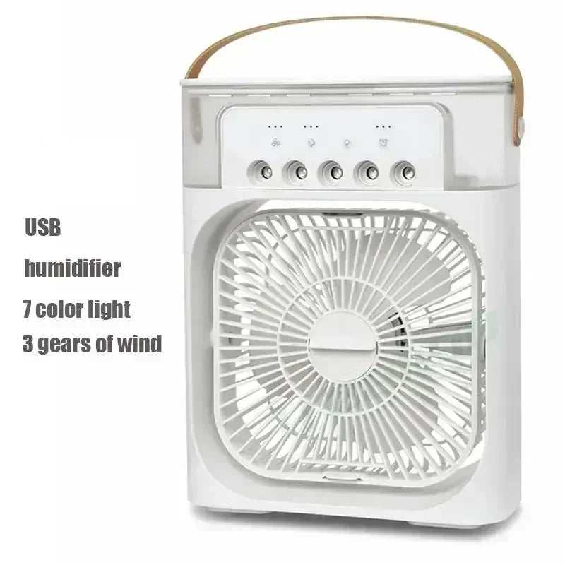 3-in-1 Mini Air Cooler Fan – Portable Air Conditioner, Humidifier & LED Night Light