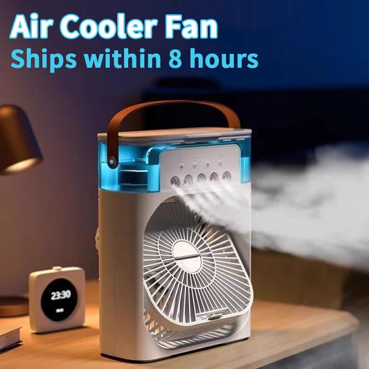 3-in-1 Mini Air Cooler Fan – Portable Air Conditioner, Humidifier & LED Night Light