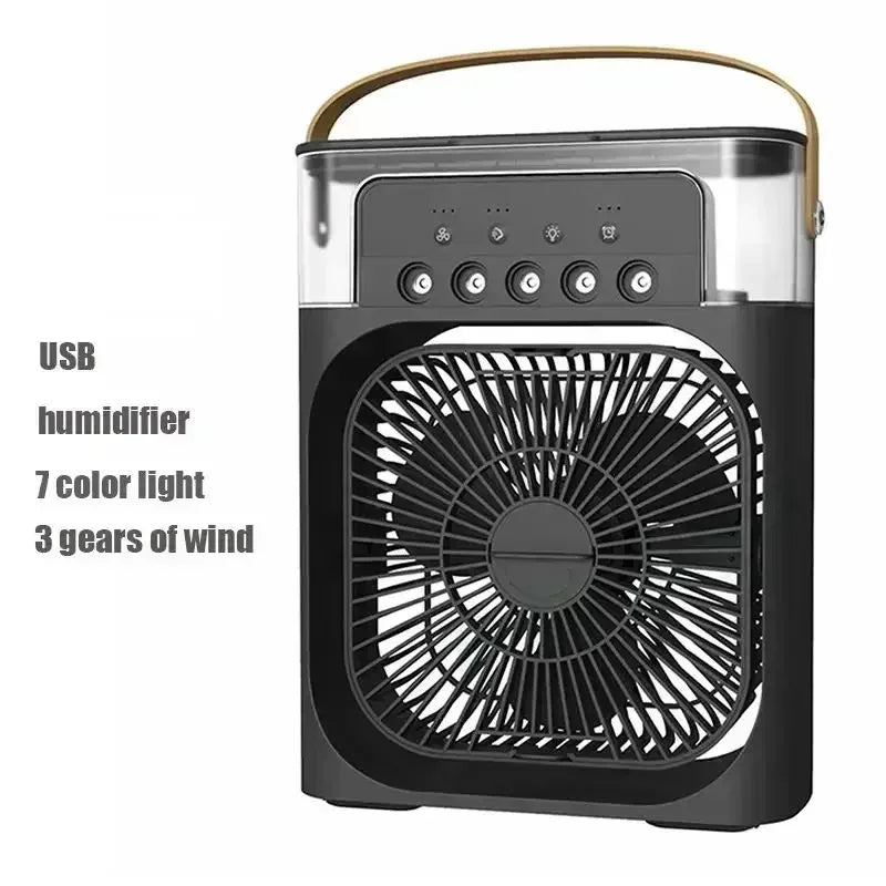 3-in-1 Mini Air Cooler Fan – Portable Air Conditioner, Humidifier & LED Night Light
